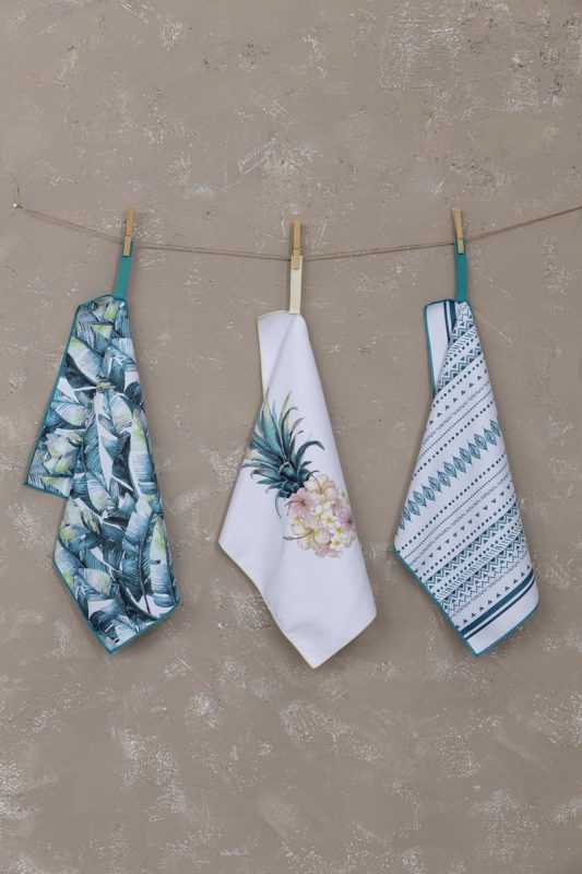 Σετ Πετσέτες Κουζίνας (3 x 40x60) - Azure της Nima Home 100% Microfiber (Σετ (3 x 40x60))