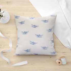 LINO ΜΑΞΙΛΑΡΟΘΗΚΗ PAPER BOAT 601 BLUE 45X45 80% Βαμβάκι 20% Πολυέστερ