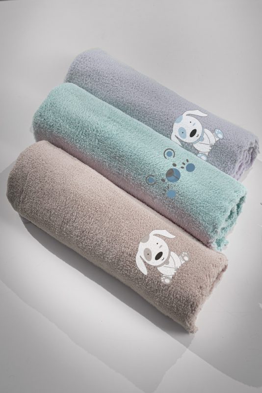 Κουβέρτα κούνιας PUPPY SILVER 100X140 της Guy Laroche (100% fine microfiber)