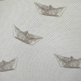 LINO ΜΑΞΙΛΑΡΟΘΗΚΗ PAPER BOAT 801 GREY 45X45 80% Βαμβάκι 20% Πολυέστερ - Image 2