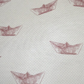 LINO ΜΑΞΙΛΑΡΟΘΗΚΗ PAPER BOAT 301 PINK 45X45 80% Βαμβάκι 20% Πολυέστερ - Image 2