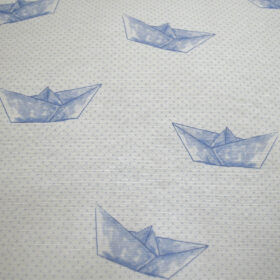 LINO ΜΑΞΙΛΑΡΟΘΗΚΗ PAPER BOAT 601 BLUE 45X45 80% Βαμβάκι 20% Πολυέστερ - Image 2