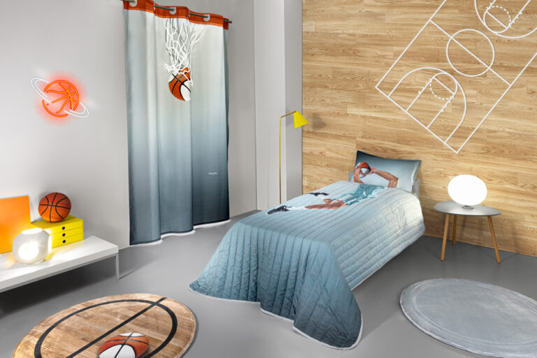 1714030221003 Σετ κουβερλί με μαξιλαροθήκη HOOP 160x230 της Saint Clair (microsuede) - Image 1