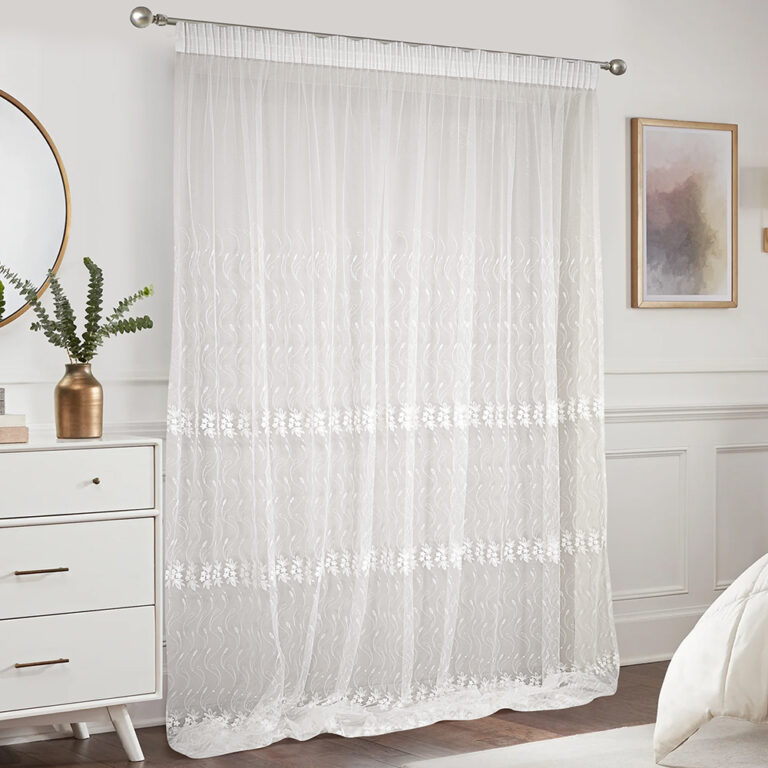 8000001389 LINO ΚΟΥΡΤΙΝΑ RESIO WHITE ΜΕ ΤΡΕΣΑ 280X300 100% Πολυέστερ - Image 1