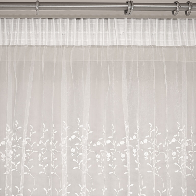 LINO ΚΟΥΡΤΙΝΑ ZENIO WHITE ΜΕ ΤΡΕΣΑ 280X300 100% Πολυέστερ - Image 2