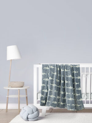 Κουβέρτα Κούνιας 110x140 - Sharky της Kocoon Bebe 100% Polyester (Κούνιας 110x140)
