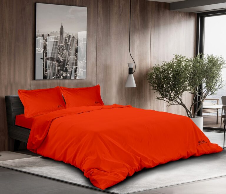 lor-orange ΣΕΤ ΣΕΝΤ. MONO LOR ORANGE NUOVO COT/TEN 2*170x260cm 1*50x70cm Makis Tselios - Image 1