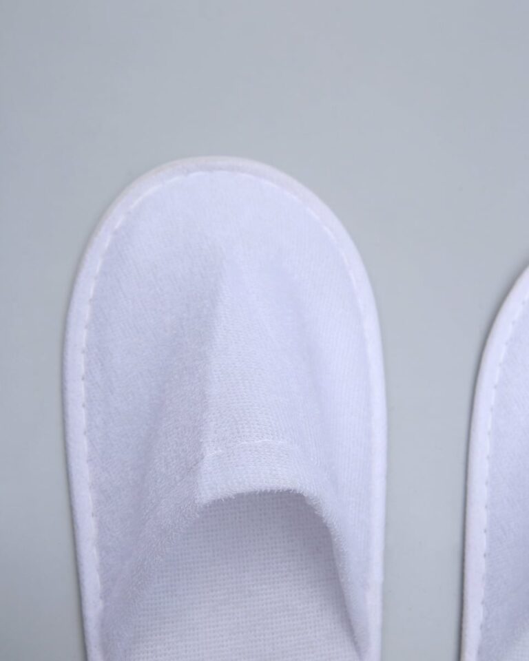 Πετσετέ Κλειστές Λεπτές Παντόφλες Slipper  One Size Άσπρο της Pennie - Image 2