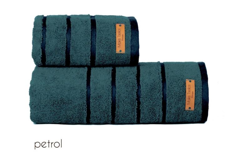 ΠΕΤΣΕΤΑ ΠΡΟΣΩΠΟΥ PRIVE PETROL 50Χ90 100% COTTON Makis Tselios - Image 1