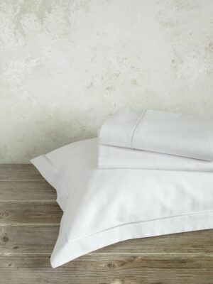 Σετ Σεντόνια Γίγας Forever - White της Nima Home 100% Satin Cotton, 220 T.C. Γίγας (2 x 270x280 + 2 Μαξιλαροθήκες Oxford 4 πλευρών 52x72+5)