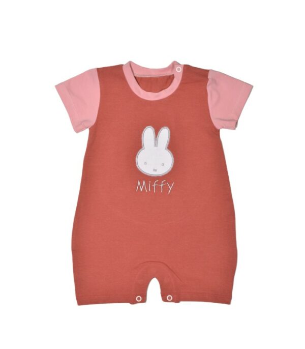 Miffy Des.17 Φορμάκι Καλοκαιρινό Ροζ Σκούρο Με Κέντημα 9-12 Mηνών/74 cm της MIFFY
