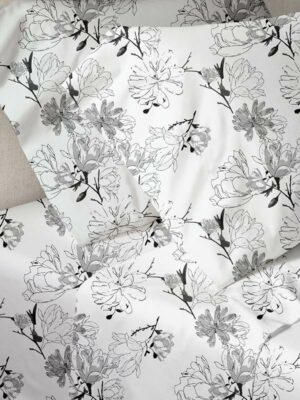Παπλωματοθήκη Menta Εμπριμέ 070 Grey Μονή (170x250) SUNSHINEHOME