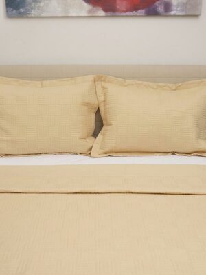 Κουβερλί Percale κεντητό Cream Υπέρδιπλο (220x240) SUNSHINEHOME - Image 2