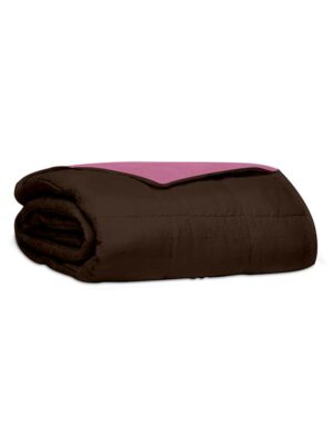 Κουβερλί percale μονόχρωμο Brown/Pink Υπέρδιπλο (220x240) SUNSHINEHOME
