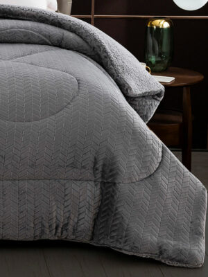 Κουβερτοπάπλωμα Neda Grey Υπέρδιπλο (220x240) SUNSHINEHOME - Image 2