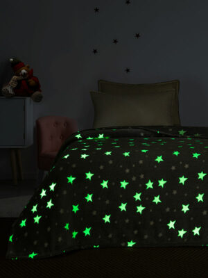 Κουβέρτα φωσφοριζέ μονή Stars Pink Μονή (160x220) SUNSHINEHOME - Image 2