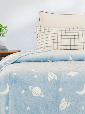 Κουβέρτα φωσφοριζέ αγκαλιας Space Blue 80x90 SUNSHINEHOME