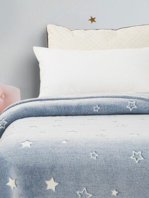 Κουβέρτα φωσφοριζέ αγκαλιας Stars Blue 80x90 SUNSHINEHOME