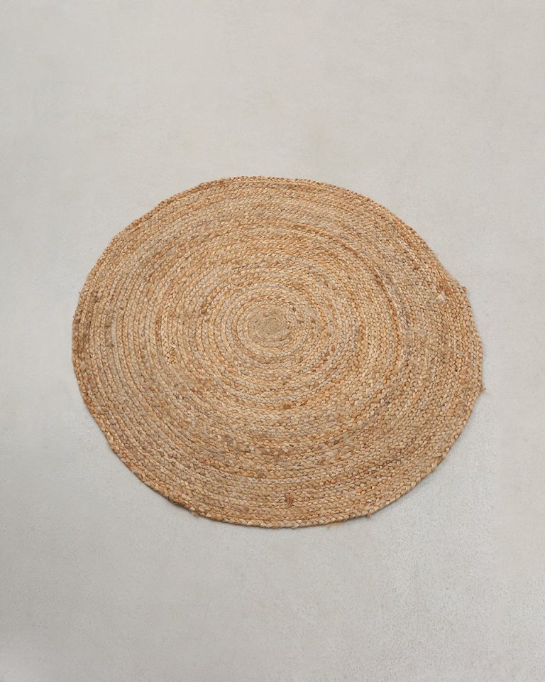 041315-01_1_2.jpg Πλεκτό χαλάκι Trecase Διάμετρος 90cm Μπεζ της Pennie - Image 1