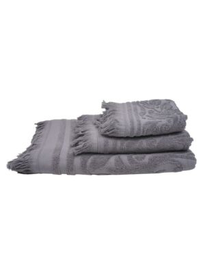 Πετσέτα Κρόσι 5 Dark Grey Προσώπου (50x90) SUNSHINEHOME
