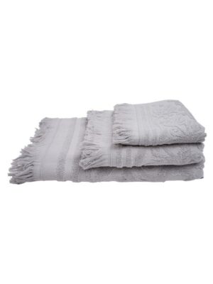 Πετσέτα Κρόσι 6 Light Grey Μπάνιου (80x150) SUNSHINEHOME