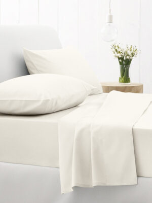 Σετ Σεντόνια Cotton Feelings 100 White Υπέρδιπλο με λάστιχο (170x205+30) SUNSHINEHOME