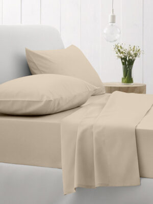 Σετ Σεντόνια Cotton Feelings 109 Sand Διπλό με λάστιχο (150x205+30) SUNSHINEHOME