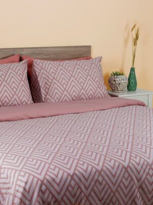 Σετ Σεντόνια Cotton Feelings 2036 Pink Υπέρδιπλο (235x270) SUNSHINEHOME - Image 2