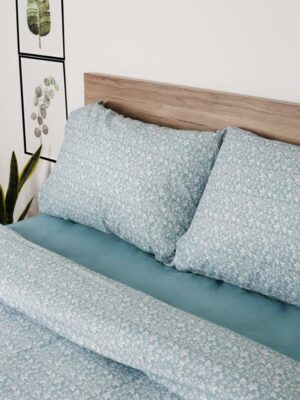 Σετ Σεντόνια Cotton Feelings 920 Aqua Μονό (165x270) SUNSHINEHOME - Image 2