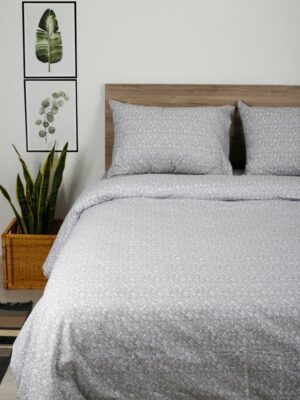 Σετ Σεντόνια Cotton Feelings 920 Grey Μονό με λάστιχο(105x205+30) SUNSHINEHOME