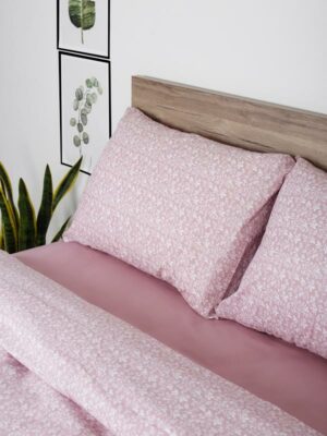 Σετ Σεντόνια Cotton Feelings 920 Pink Διπλό με λάστιχο (150x205+30) SUNSHINEHOME - Image 2