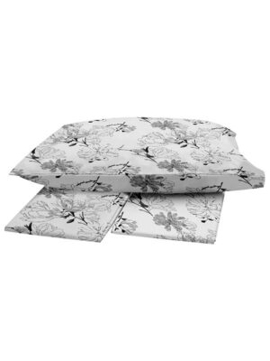 Σετ Σεντόνια Menta Εμπριμέ 070 Grey Μονο (160x250) SUNSHINEHOME - Image 2