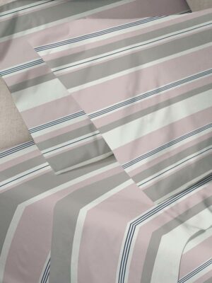 Σετ Σεντόνια Menta Εμπριμέ 550 Pink Διπλό (200x250) SUNSHINEHOME
