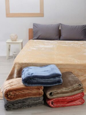 Κουβέρτα βελούδινη Iris Coral Υπέρδιπλη (220x240) SUNSHINEHOME - Image 2