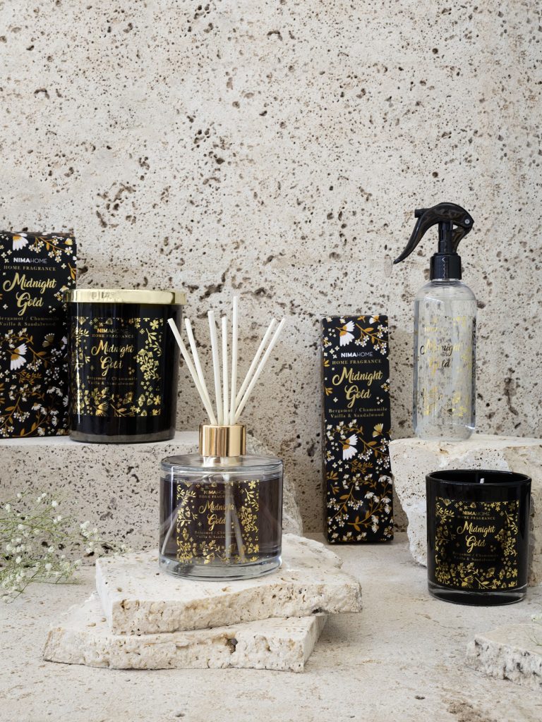 Αρωματικό Κερί 160gr - Midnight Gold της Nima Home Αρωματικό Κερί 160gr - Image 1