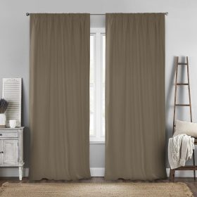 LINO ΚΟΥΡΤΙΝΑ RENAS ΜΕ ΤΡΕΣΑ 200 COFFEE 140X280 100% Πολυέστερ, Βελούδο