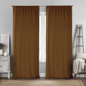LINO ΚΟΥΡΤΙΝΑ RENAS ΜΕ ΤΡΕΣΑ 216 TABAC 140X280 100% Πολυέστερ, Βελούδο