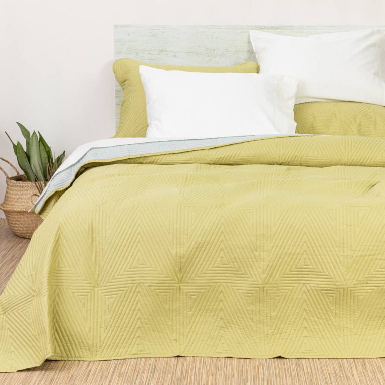 Κουβερλί Premium Υπέρδιπλο 220 x 240 cm  100% Πολυέστερ Ταμπά-Εκρού BOREA - Image 1