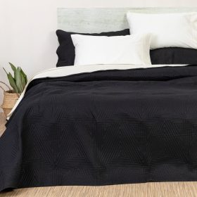 Κουβερλί Premium Υπέρδιπλο 220 x 240 cm 100% Πολυέστερ Μαύρο-Εκρού BOREA - Image 18