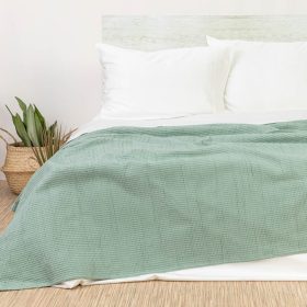 Κουβέρτα Πικέ Waffle Μονή 160 x 260 cm  80% Βαμβάκι-20% Viscose Λιλά BOREA