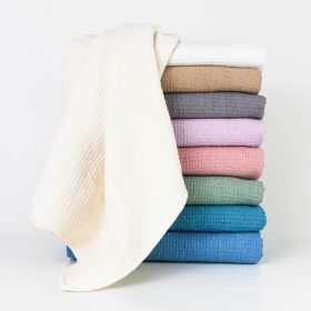 Κουβέρτα Πικέ Waffle Υπέρδιπλη 230 x 260 cm  80% Βαμβάκι-20% Viscose Ροζέ BOREA - Image 5