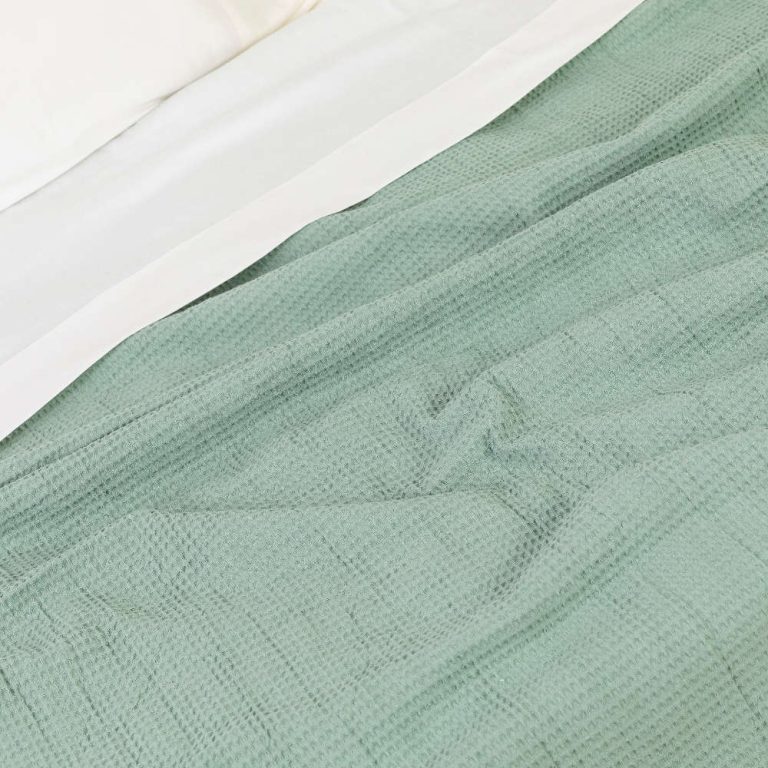 Κουβέρτα Πικέ Waffle Υπέρδιπλη 230 x 260 cm  80% Βαμβάκι-20% Viscose Γκρι BOREA - Image 3