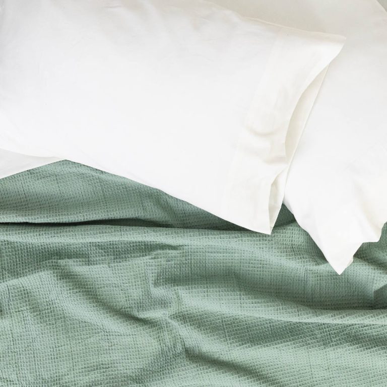 Κουβέρτα Πικέ Waffle Μονή 160 x 260 cm  80% Βαμβάκι-20% Viscose Ροζέ BOREA - Image 2