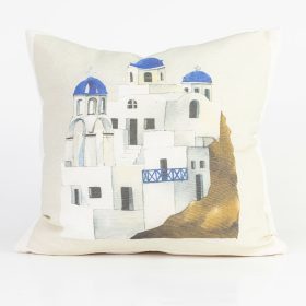 Μαξιλαροθήκη Διακοσμητική Printed Σχέδιο 52 45 x 45 cm 100% Βαμβάκι Εκρού BOREA