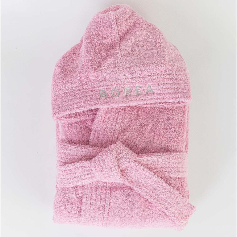 mpournouzi-efhviko-me-koukoula-teenager-roz-9.jpg Μπουρνούζι Εφηβικό Με Κουκούλα Teenager Ροζέ (15-16) 100% Βαμβάκι Ροζέ BOREA - Image 1