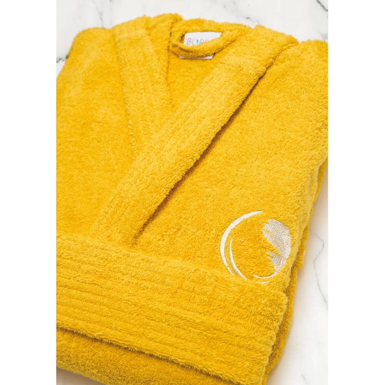 Μπουρνούζι Ενηλίκων Με Κουκούλα Logo Μωβ S  100% Βαμβάκι Μωβ BOREA - Image 2