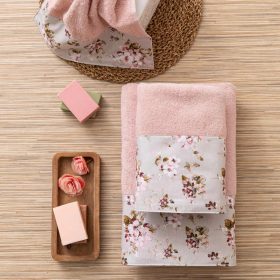 Πετσέτες Σετ 3ΤΜΧ Αγριολούλουδο 70 x 140 / 50 x 90 / 30 x 50 cm  100% Βαμβάκι Λιλά BOREA - Image 2