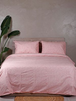 Σετ Σεντόνια Cotton Feelings 2040 Pink Υπέρδιπλο (235x270) SUNSHINEHOME
