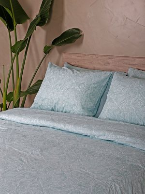 Σετ Σεντόνια Cotton Feelings 2040 Aqua King Size (260x270) SUNSHINEHOME - Image 2