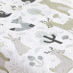 LINO ΚΟΥΒΕΡΛΙ CLEVER FOX GREY 160X220 100% Πολυέστερ - Image 2